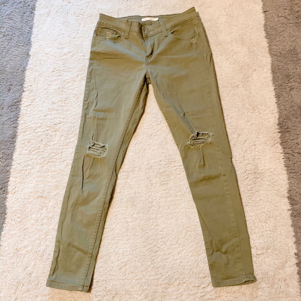 Olive green Levi’s jeans